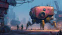 design sci fi mecha and robot concept art
