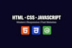 create a modern responsive website with HTML, CSS and javascript