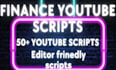 write youtube script on finance
