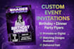 design printable invitations and digital event flyers