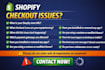 fix shopify cart, shopify checkout issues, boost conversions
