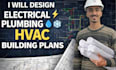 create hvac for permit, mep plumbing, lighting plan and create electrical