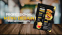 design a modern restaurant menu and food flyer