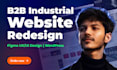 design or redesign a b2b industrial and manufacturing website UI UX