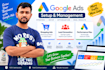 set up and manage google shopping, lead gen and pmax ads