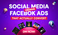 do social media advertising, facebook ads post, creative ad image and post