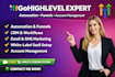 build gohighlevel sales funnel, setup website, create ghl automations, workflows