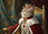 draw custom royal cat oil painting