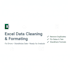 clean, format, and prepare your excel data for analysis