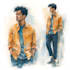 create watercolor and digital illustrations
