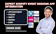 setup shopify event booking pickup appointment meety easy bookx tipo bta website