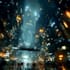 do cyberpunk sci fi futuristic city illustration