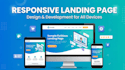 create a landing  page using HTML , CSS and javascript