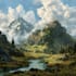 create stylized environment concept art, fantasy background