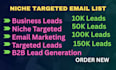 provide niche targeted active email list