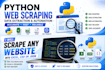 do python web scraping, data extraction and web automation
