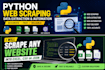 do python web scraping, data extraction and web automation
