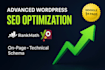 do wordpress on page SEO and technical optimization