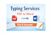 do accurate typing work from pdf to word