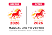 manually trace jpg to clean vector for microstock submission