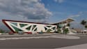 model 3d hotel elevation,landscape hotel environment render,park solution design