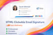 create a custom HTML email signature with clickable links for your contacts