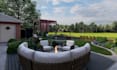 design landscape, backyard, frontyard, garden, patio, and 3d rendering