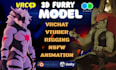 do custom 3d furry avatar, 3d fursona model, vr character nsfw anime fan art