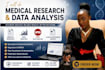 do medical research, data analysis, spss data analysis