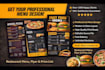design professional food menu cafe, restaurant