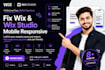 fix wix studio responsiveness bugs and mobile layout issues
