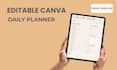 create an editable canva daily planner for productivity