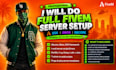 create a professional fivem rp server esx qbcore qbox