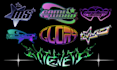 trippy stoner doom psychedelic metal logo design