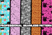 design proffesional seamless prints in different styles