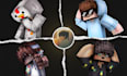 do 3 professional minecraft skinrenders