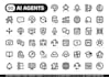 design unique, modern and simple custom icons set