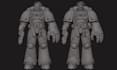 design custom 3d space marine warhammer bits and stl for space marines