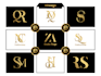 luxury beauty fashion modern unique letter logo design brand identity with icon