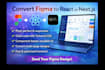 convert figma to react or nextjs