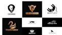 do unique vintage animal logo design with hand drawn