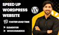 speed up elementor or woocommerce wordpress website