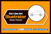 vector tracing car line art for print on demand in adobe illustrator
