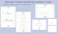 create an editable folded wedding invitation suite