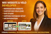 redesign wix website wix velo code wix studio airtable database and API integrat