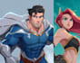 illustrate your story as a superhero comic cartoon