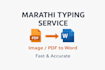 do fast and accurate marathi typing from image or PDF