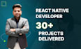 be react native developer for react native app development using react native