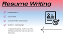 create a modern professional resume and CV