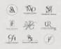 create a luxury monogram initials logo for photographers